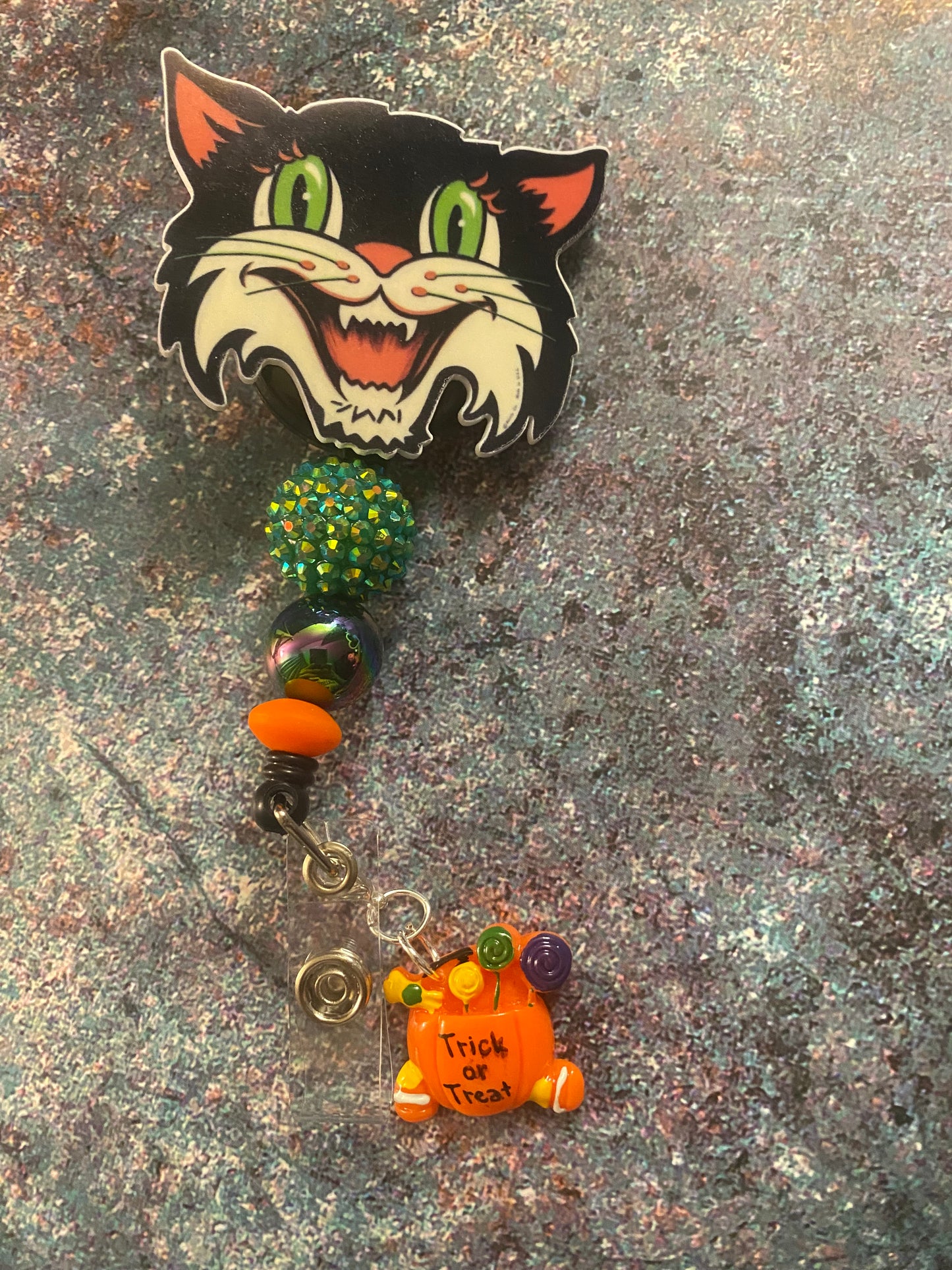 Badge Reel Halloween Cat