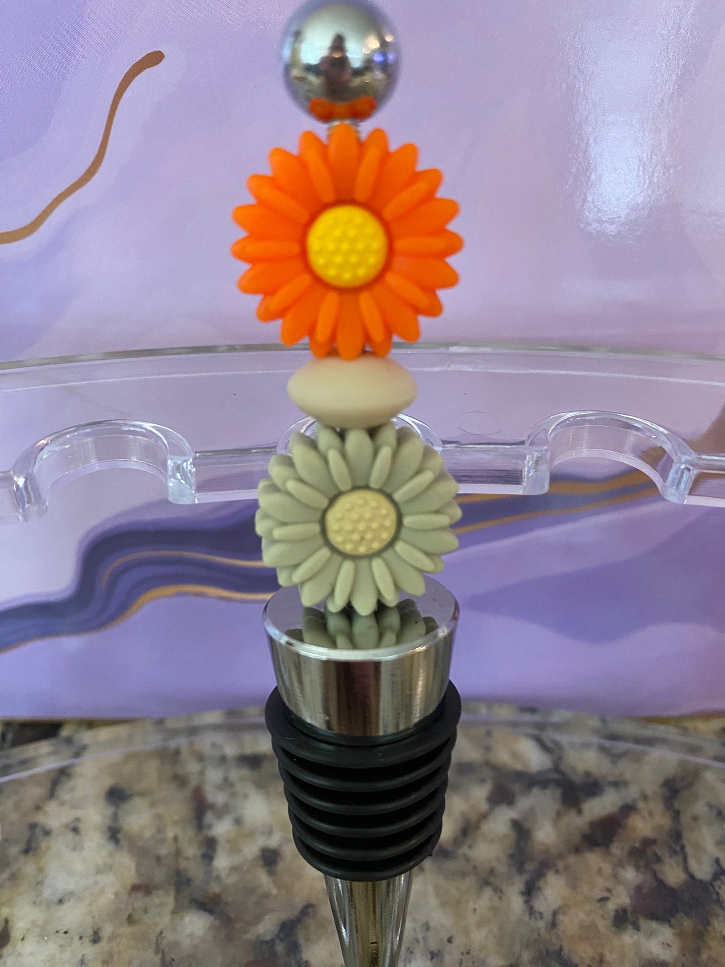 Wine stopper double flower