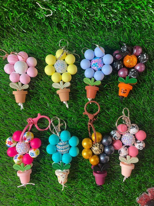 Flower keychains
