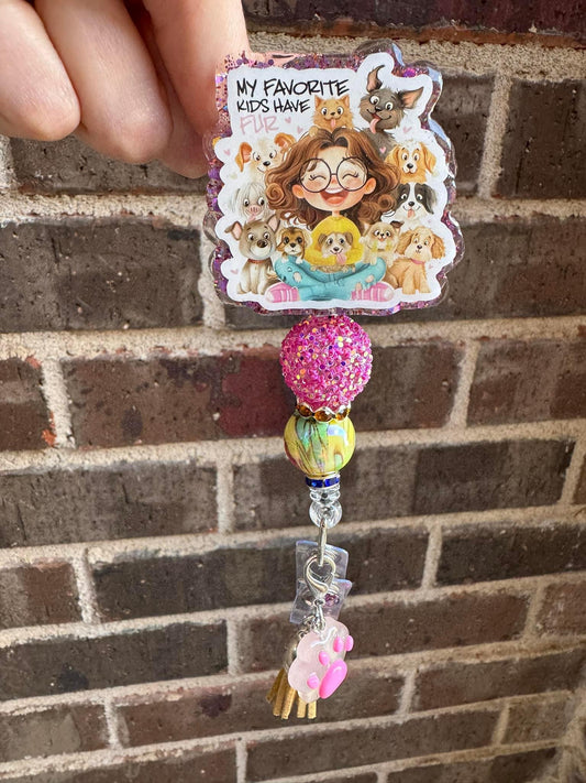 Badge reel fur mama