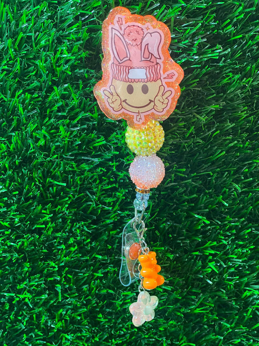 Badge Reel bunny smiley